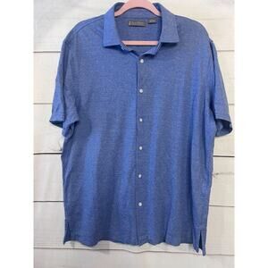 Daniel Cremieux Golf Sig. Collection Button Up Polo Size LG Blue